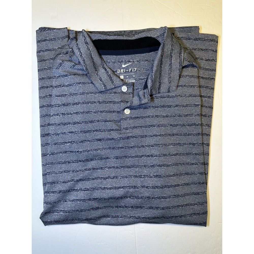 Nike Golf Vapor Performance Golf Polo  Stripe Navy Size Medium Men’s